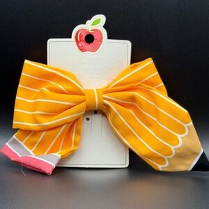 Target Bullseye Playground Pencil Hair Bow Yellow Back to School Clip B13369534